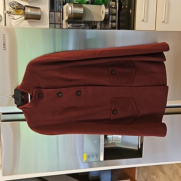 💕TRINA TURK💕 Parker Cape ~ Knit Melton Cab Frank Large L NWT - Picture 7 of 15